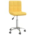 Chaise pivotante de salle à manger Jaune moutarde Tissu