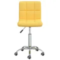 Chaise pivotante de salle à manger Jaune moutarde Tissu