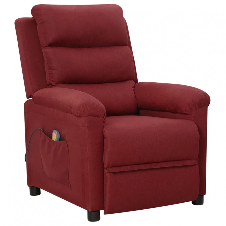 Fauteuil de massage Rouge bordeaux Tissu