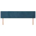 Tête de lit avec oreilles Bleu foncé 183x16x78/88 cm Velours