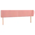 Tête de lit avec oreilles Rose 183x23x78/88 cm Velours
