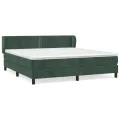 cadre de lit et matelas Vert foncé 180x200cm Velours