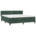 cadre de lit et matelas Vert foncé 180x200cm Velours