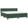 cadre de lit et matelas Vert foncé 180x200cm Velours