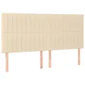 Cadre de lit sans matelas crème 160x200 cm tissu
