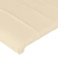 Cadre de lit sans matelas crème 160x200 cm tissu
