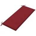 Banc de jardin 2 places avec coussin 120 cm Bois d'eucalyptus