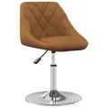 Chaises pivotantes à manger lot de 2 Marron Velours