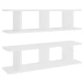 Étagères murales 2 pcs Blanc 75x18x20 cm bois d'ingénierie