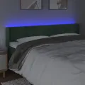 Tête de lit à LED Vert foncé 163x16x78/88 cm Velours