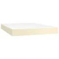 cadre de lit avec matelas Crème 140x190cm Similicuir