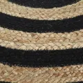 Pouf fait à la main Noir 45 x 30 cm Jute