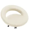 Chaise de salle à manger pivotante Crème Similicuir