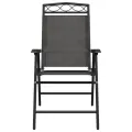 Chaises de jardin pliables lot de 2 en acier et textilène