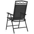 Chaises de jardin pliables lot de 2 en acier et textilène
