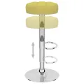 Tabourets de bar lot de 2 vert tissu