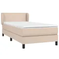 cadre de lit avec matelas Cappuccino 90x190 cm
