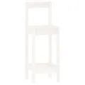 Ensemble de bar 3 pcs Blanc Bois de pin massif