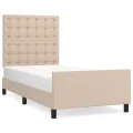 Cadre de lit sans matelas cappuccino 90x190 cm similicuir