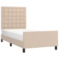Cadre de lit sans matelas cappuccino 90x190 cm similicuir