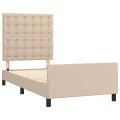 Cadre de lit sans matelas cappuccino 90x190 cm similicuir