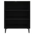 Buffet noir 57x35x70 cm bois d’ingénierie
