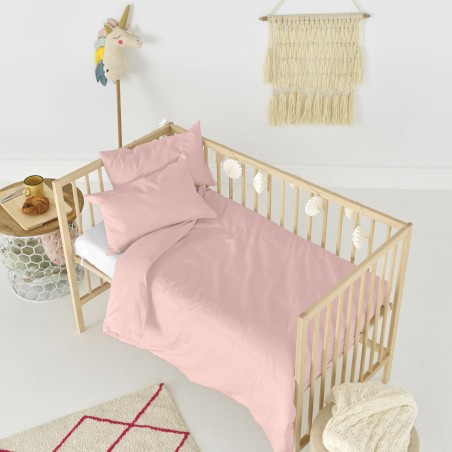 Parure de couette HappyFriday Basic Kids Rose clair Lit de bébé 2 Pi