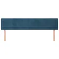 Tête de lit avec oreilles Bleu foncé 163x16x78/88 cm Velours