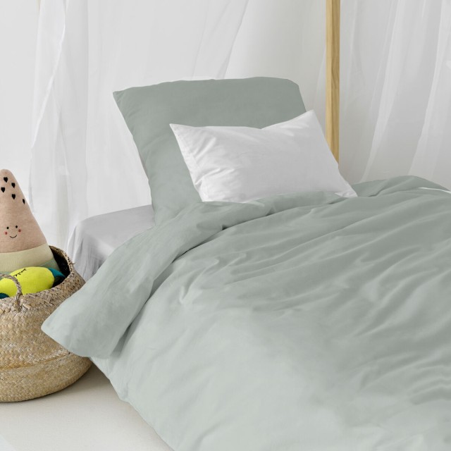 Juego de funda nórdica HappyFriday Basic Kids Gris Cama de 80 2 Pieza