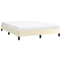 Cadre de lit sans matelas crème 140x200 cm similicuir