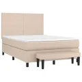 cadre de lit avec matelas Cappuccino 140x190 cm