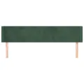 Tête de lit avec oreilles Vert foncé 163x16x78/88 cm Velours