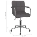 Chaise pivotante de salle à manger Taupe Tissu