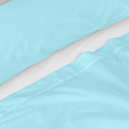 Bettwäsche-Set HappyFriday BASIC KIDS Blau Einzelmatratze 2 Stücke 2