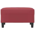 Repose-pied Rouge bordeaux 70x55x41 cm Similicuir