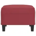 Repose-pied Rouge bordeaux 70x55x41 cm Similicuir