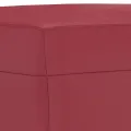 Repose-pied Rouge bordeaux 70x55x41 cm Similicuir