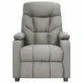Fauteuil de massage inclinable Gris clair Tissu
