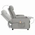 Fauteuil de massage inclinable Gris clair Tissu