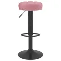 Tabourets de bar lot de 2 rose velours