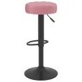 Tabourets de bar lot de 2 rose velours