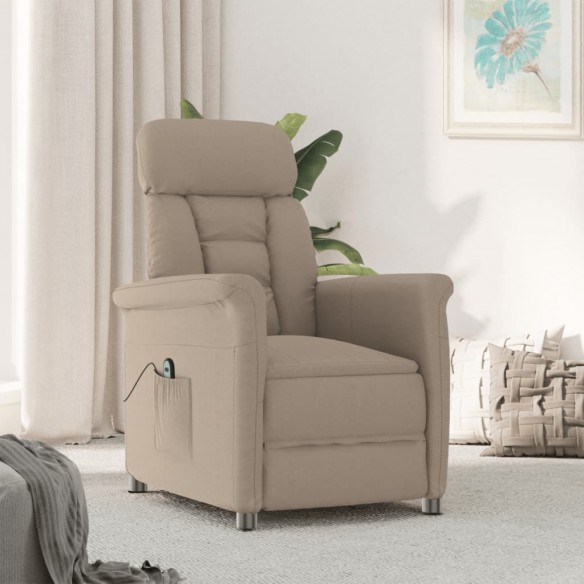 Fauteuil inclinable électrique Taupe Similicuir daim