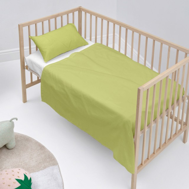 Set beddengoed HappyFriday BASIC KIDS Groen Wieg voor baby's 2 Onderde