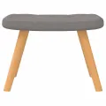 Chaise à bascule avec tabouret Taupe Tissu