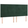 cadre de lit et matelas Vert foncé 160x200cm Velours