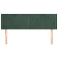 Tête de lit avec oreilles Vert foncé 147x16x78/88 cm Velours