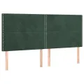 cadre de lit et matelas Vert foncé 160x200cm Velours