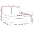 cadre de lit et matelas Vert foncé 160x200cm Velours