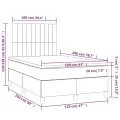 cadre de lit et matelas Vert foncé 120x200cm Velours