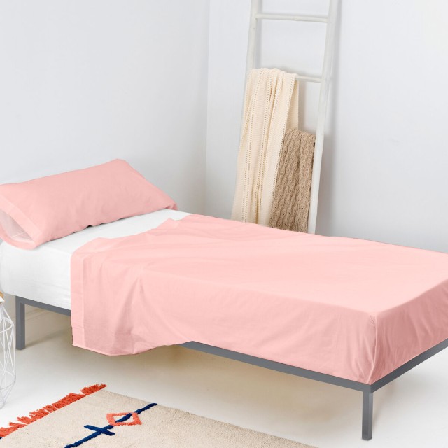 Set di Lenzuola HappyFriday BASIC KIDS Rosa chiaro Singolo 2 Pezzi